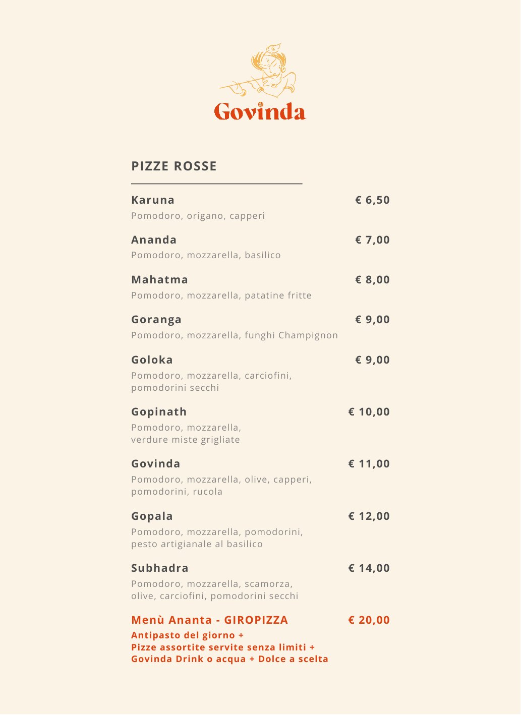 Pagina del menu 1